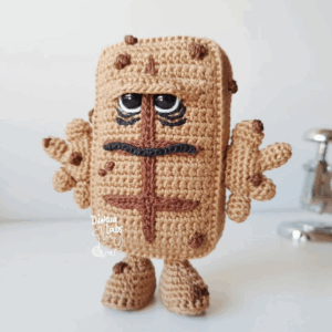 Amigurumi de Brend das Brot, hecho con crochet.