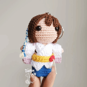 Amigurumi de Yuna FFX vista por delante