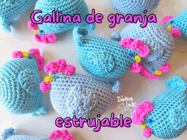 Gallina de granja estrujable